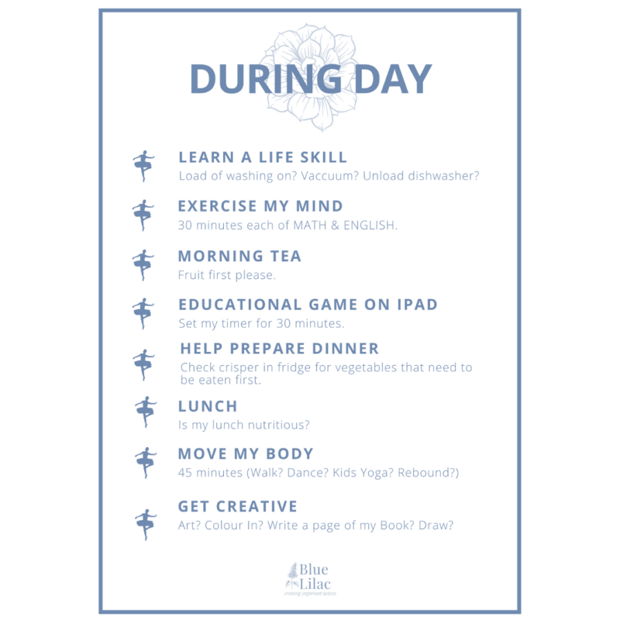 FREE Daily Planner Templates - For Girls - Blue Lilac