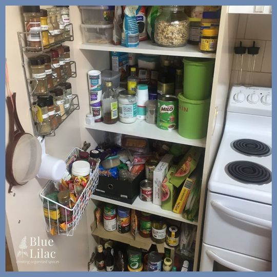 Picture of a pantry before organising