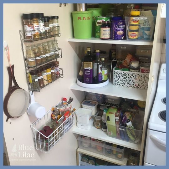An organised after photo of a pantry
