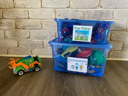 Labelled Toy Boxes