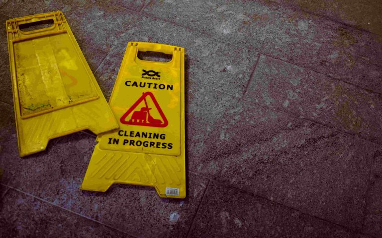 Cleaning In Progress Sign